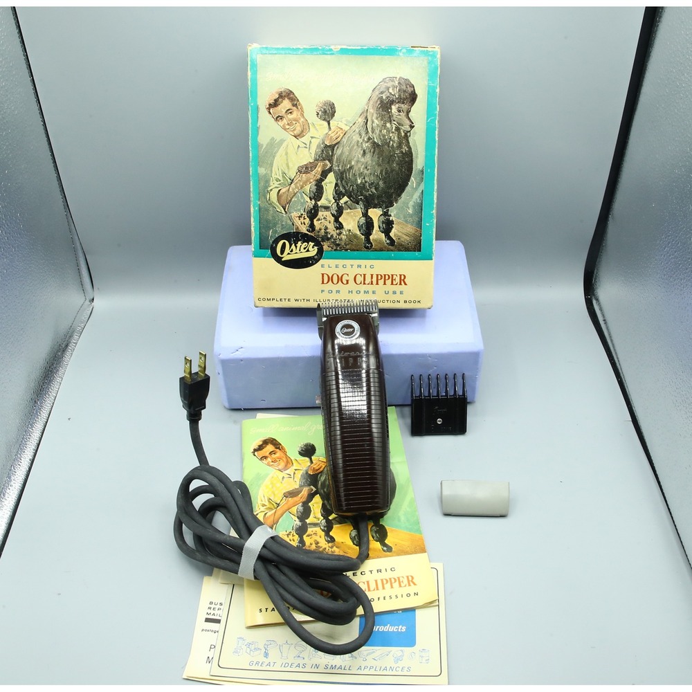 Vintage Oster Home Small Animal Clipper Model 95B Electric Dog Trimmer with Box